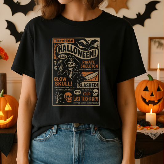 Spooky Halloween Pirate Shirt