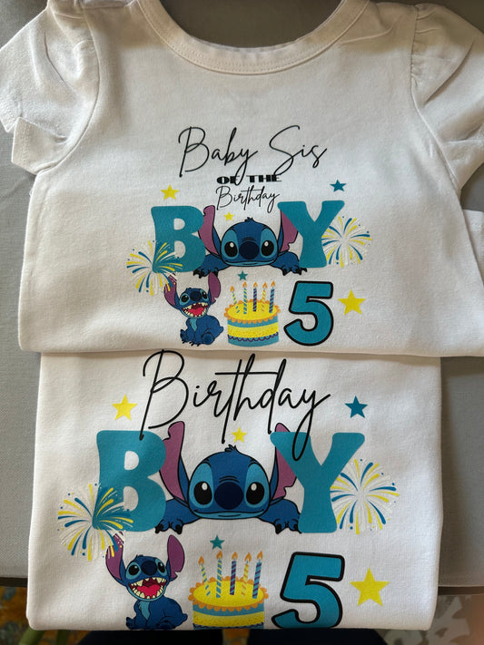 Custom Stitch Birthday Shirt